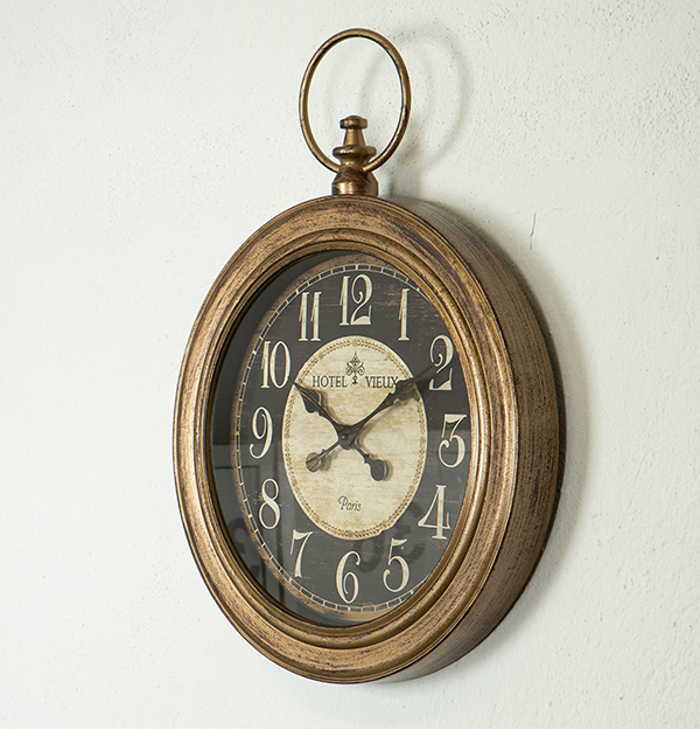 ESTHETI home Roloi Toixou Plastiko Antike Kafe/Somon 44x6x60cm 753-12022